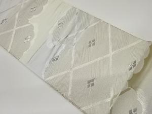 雲に菱模様織出し袋帯